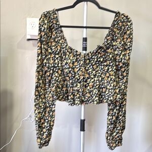 Floral Long Sleeve Women's Top